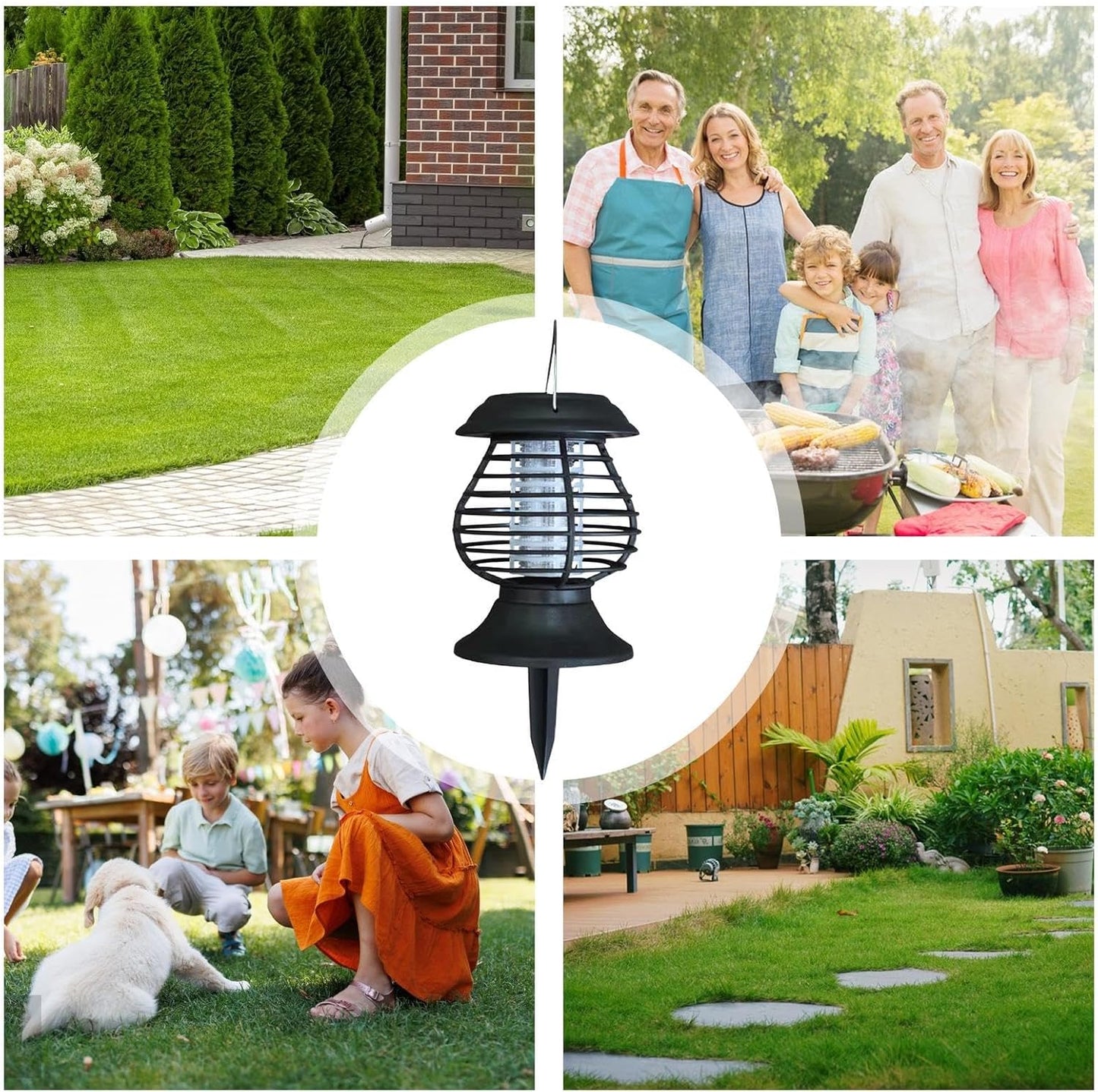 Solar Insect Repellent Lamp with Led Light - Effective Mosquito Control for the Garden