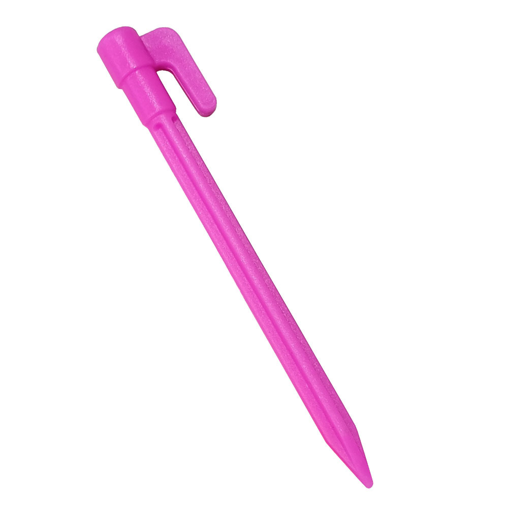 Plastic Tent Pegs with Hooks - Camping Pegs for Tarpaulins and Tarp
