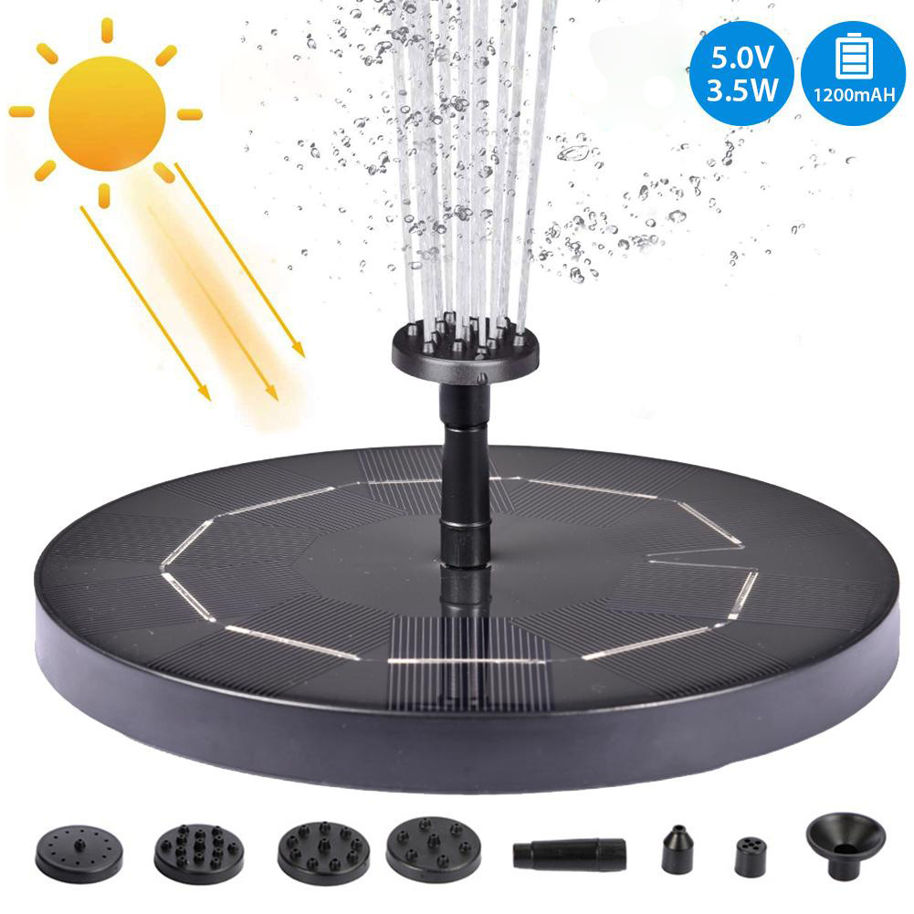 Solar - Powered Water Bubbler for Bird Baths - Bubbling Fountain with Solar Panel