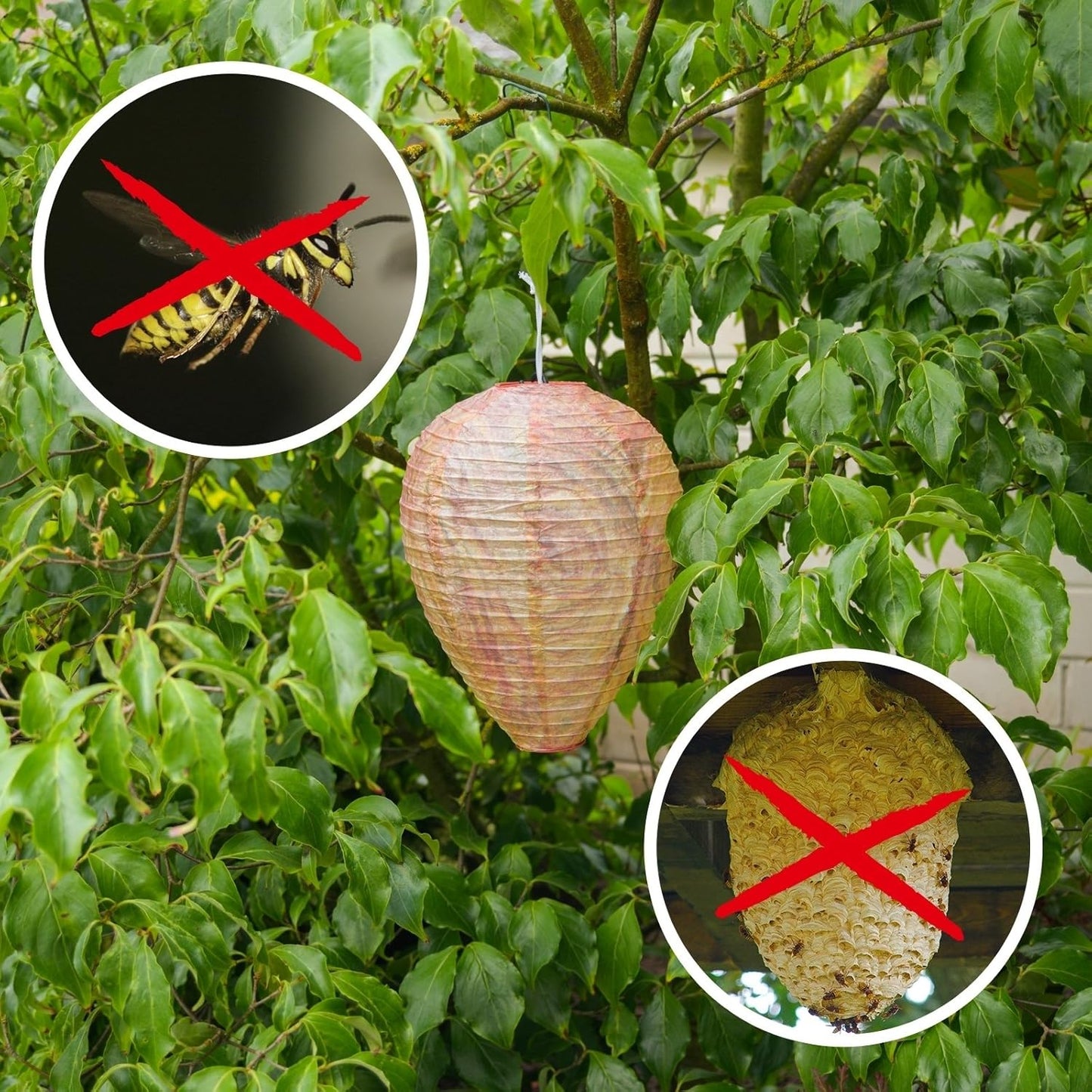 Wasp Nest Defence Lamp - Hanging Protective Net Against Wasps and Insects
