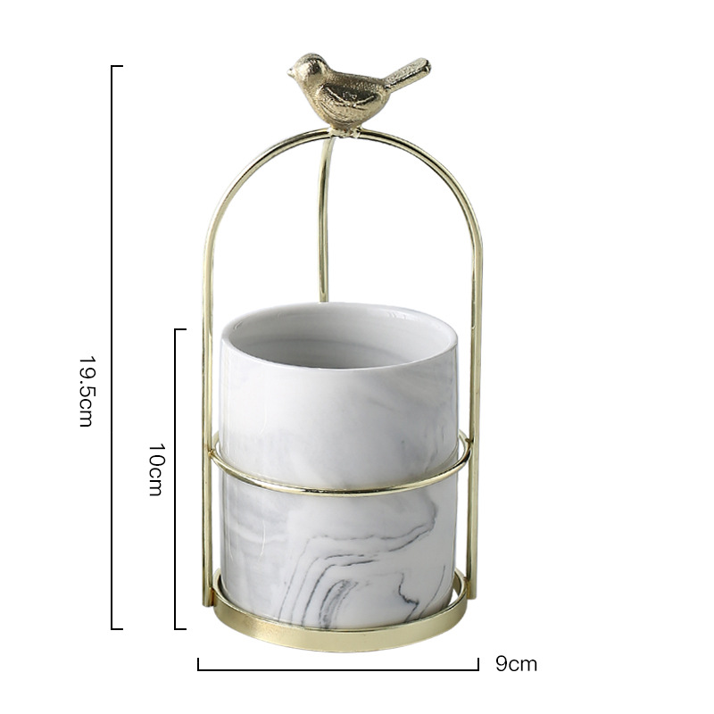 Flower Planters with Bird Design for Stylish Decoration