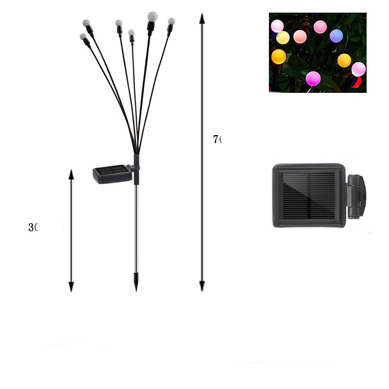 Led Solar Garden Light With Flexible Light Spheres - Waterproof Decorative Light For Flower Beds And Paths