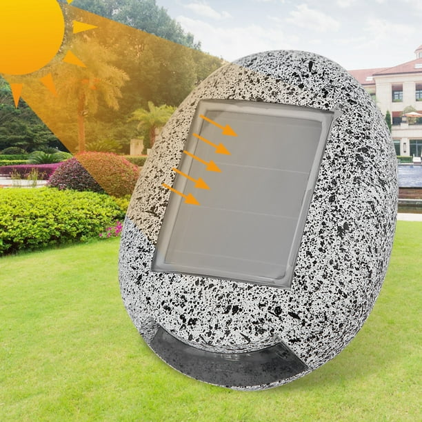 Solar Led Stone Light For Gardens And Paths - Weatherproof Path Lighting In Natural Stone Design