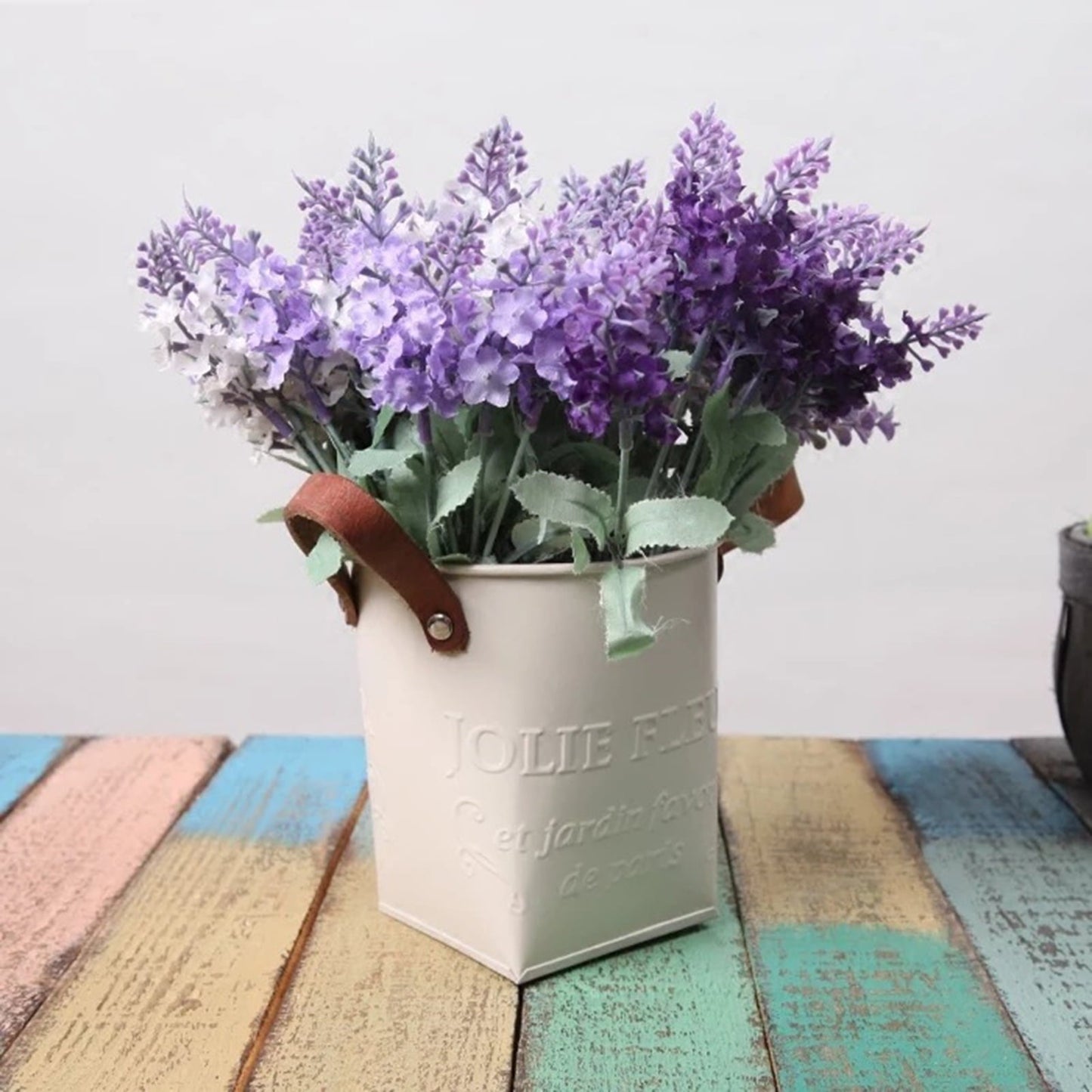 Decorative Plant Pots with Leather Handles - Flower Pots for the Home and Garden