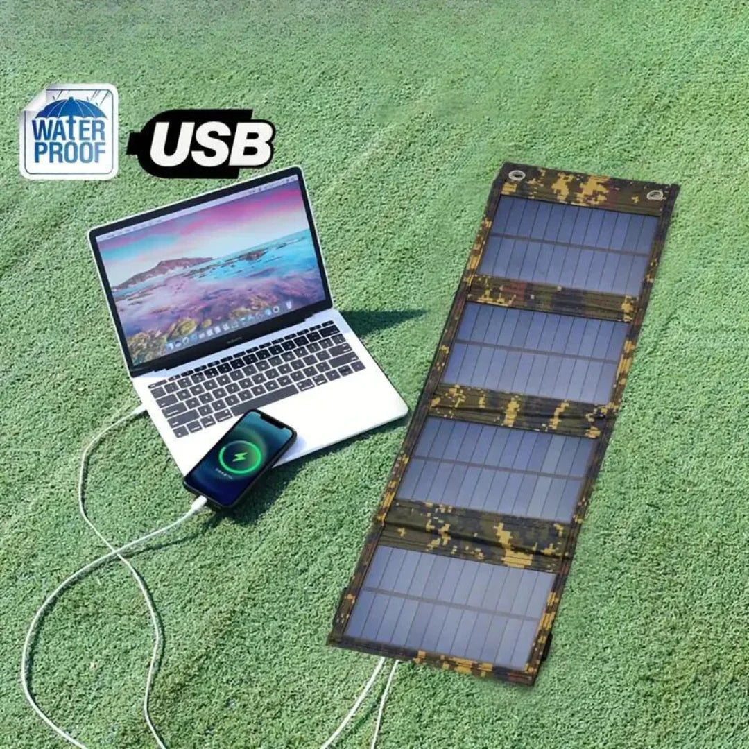 Foldable Solar Power Bank - Portable Solar Charger for Outdoor & Camping