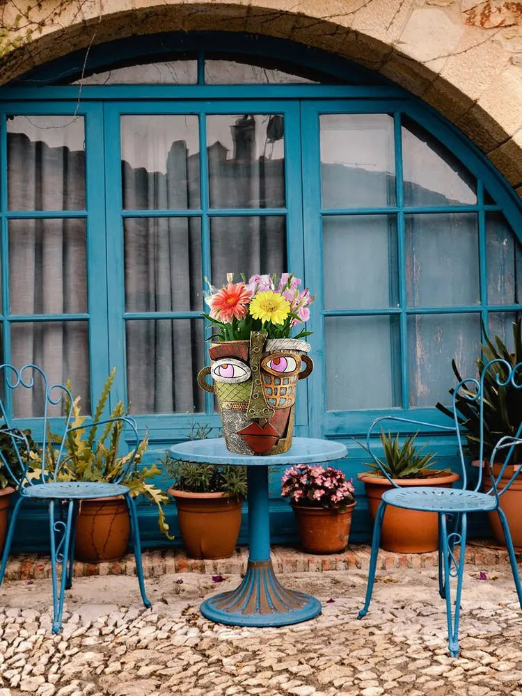 Colourful Face Flower Pot - Creative Decoration for the Home and Garden