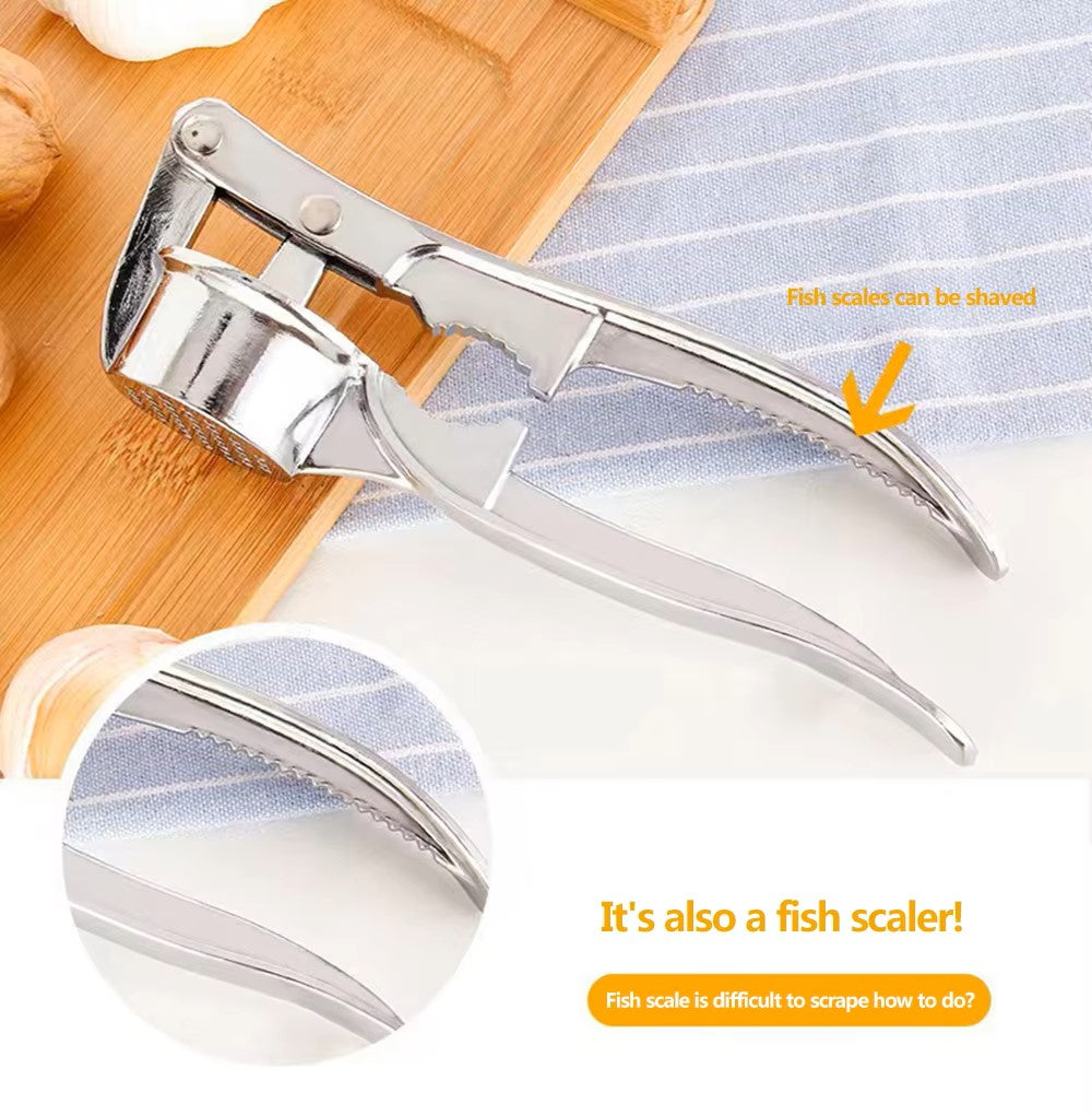 Robust Garlic Press Made From Stainless Steel