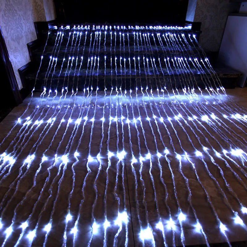 Led Light Curtain With Colour Change - Decorative Fairy Lights For Windows Walls And Parties