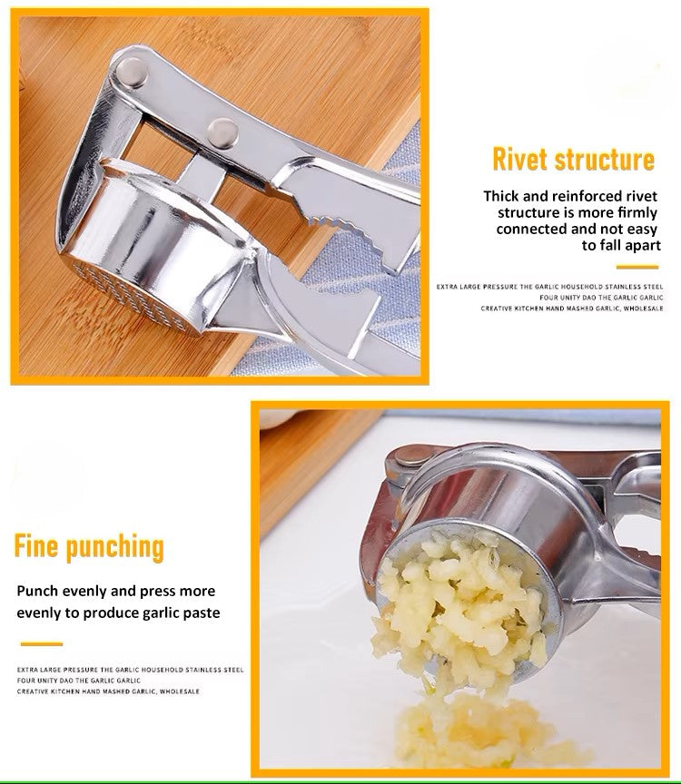 Robust Garlic Press Made From Stainless Steel