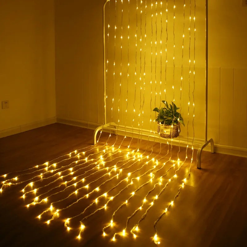 Led Light Curtain With Colour Change - Decorative Fairy Lights For Windows Walls And Parties