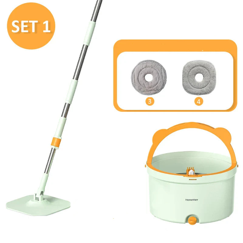 Self - Cleaning Mop With Rotation Function & Bucket