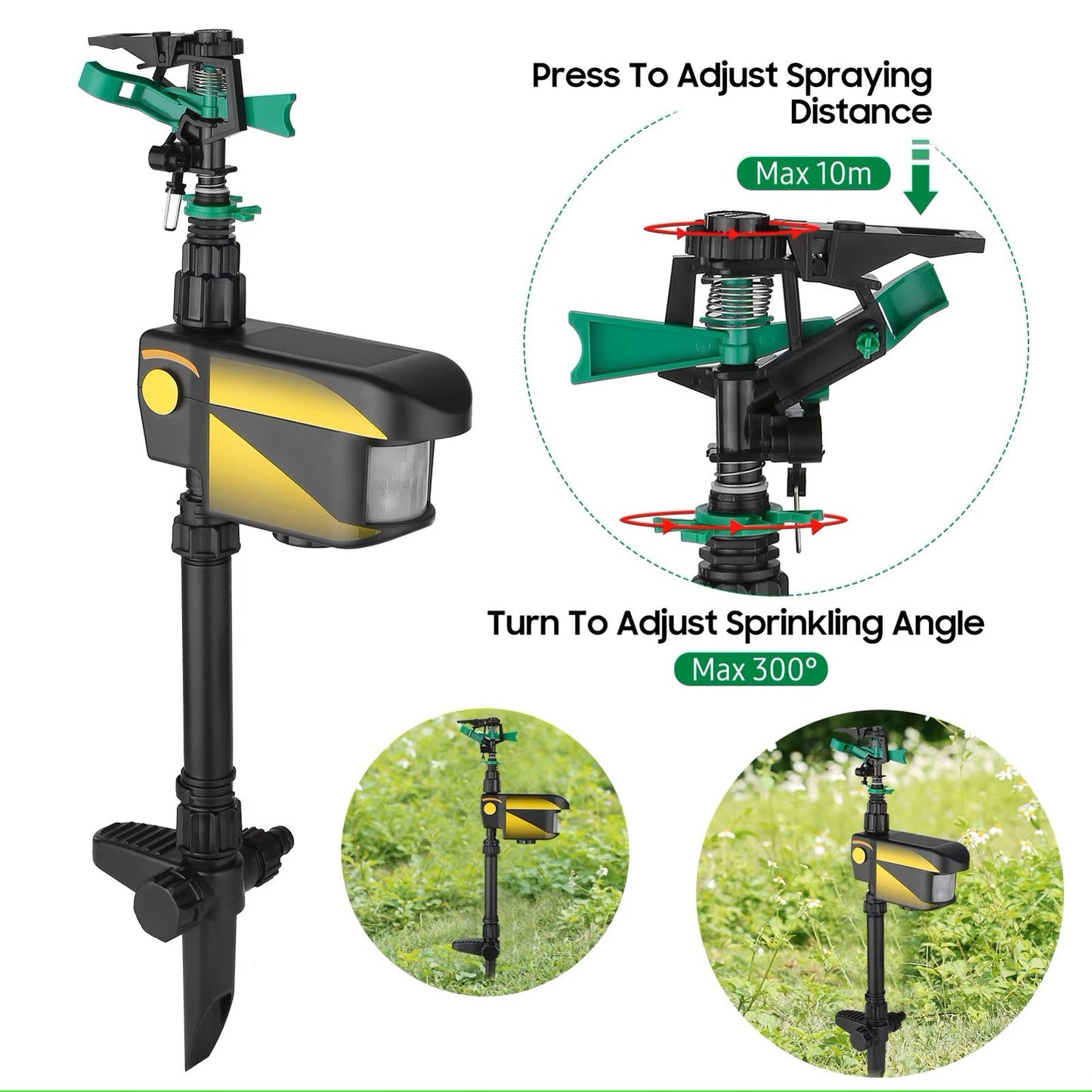 Sprinkler System for Garden Irrigation - Adjustable Irrigation Sprinkler with Stand