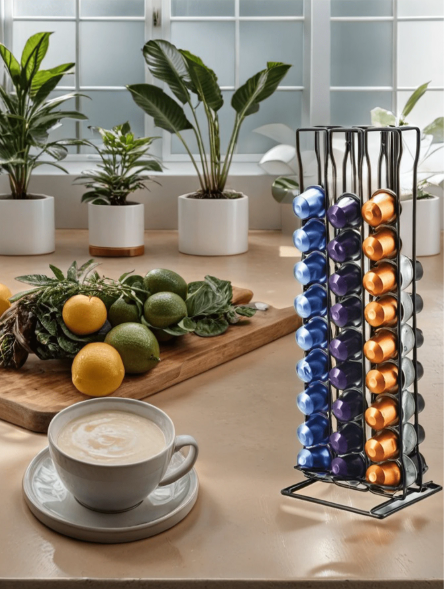 Stylish Standing Holder for Coffee Capsules - Space - Saving and Modern