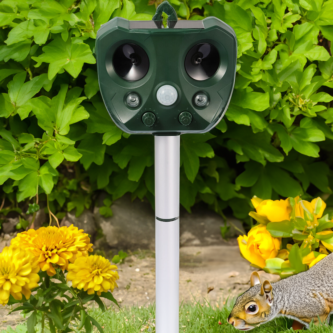 Effective Pest Repellent - Solar Ultrasonic Animal Repellent for Garden