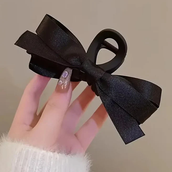 Large Hair Clips With Satin Bows