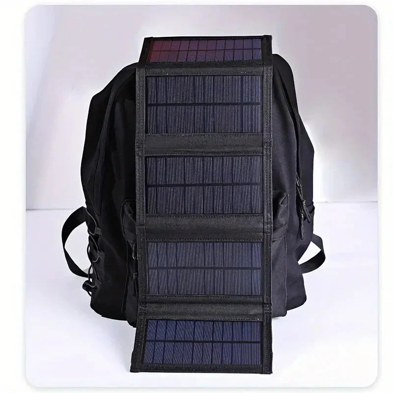 Foldable Solar Power Bank - Portable Solar Charger for Outdoor & Camping