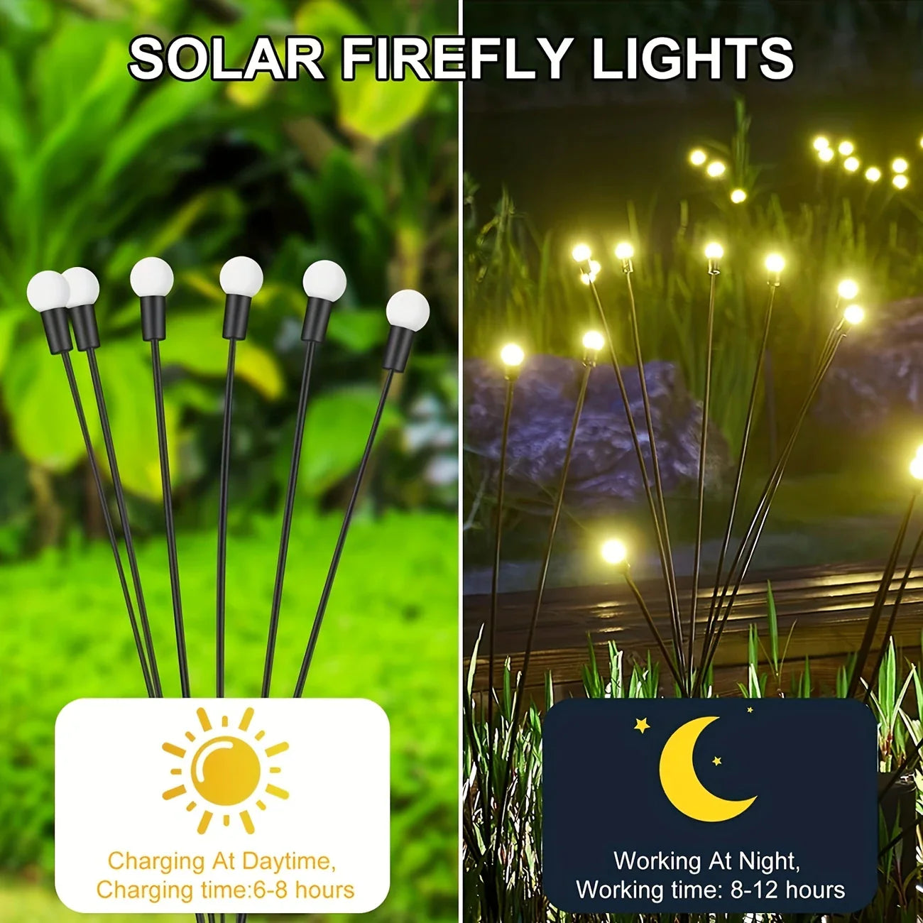 Led Solar Garden Light With Flexible Light Spheres - Waterproof Decorative Light For Flower Beds And Paths
