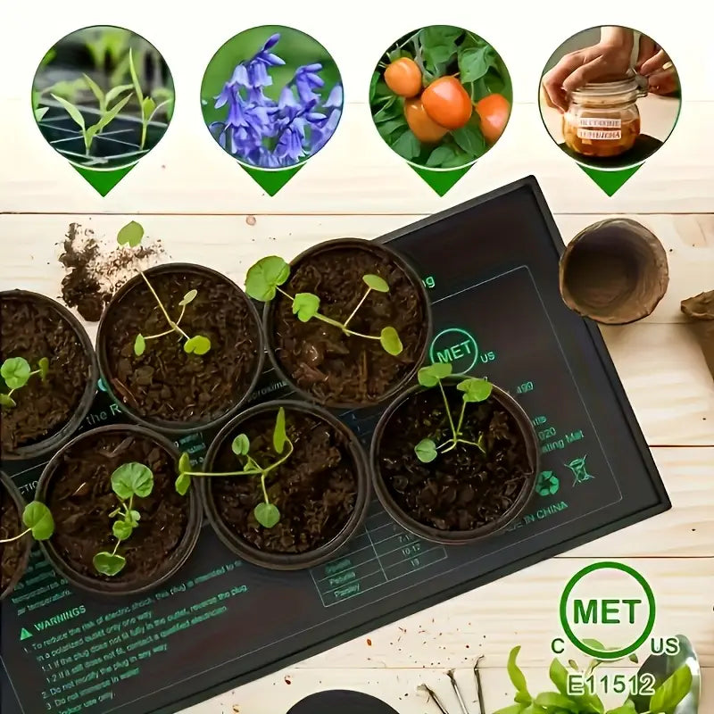 Heating Mat for Plant Seedlings - Temperature Control for Faster Germination and Growth