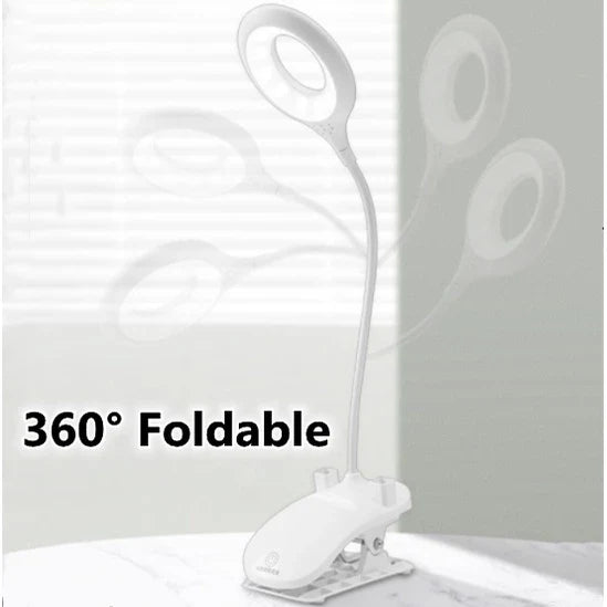 Rechargeable Led Desk Lamp With Clip - Adjustable Desk Lamp For Home Office And Study