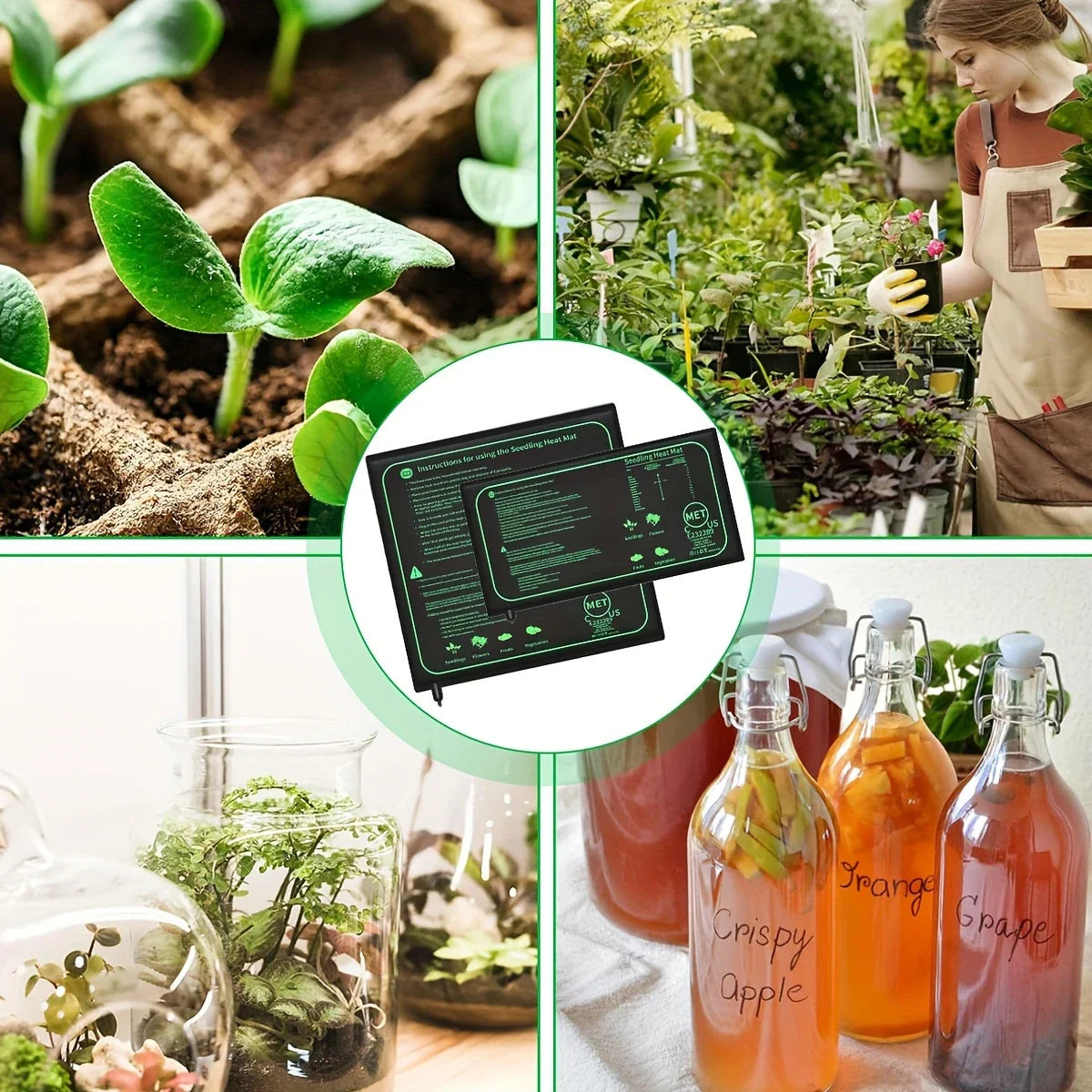 Heating Mat for Plant Seedlings - Temperature Control for Faster Germination and Growth
