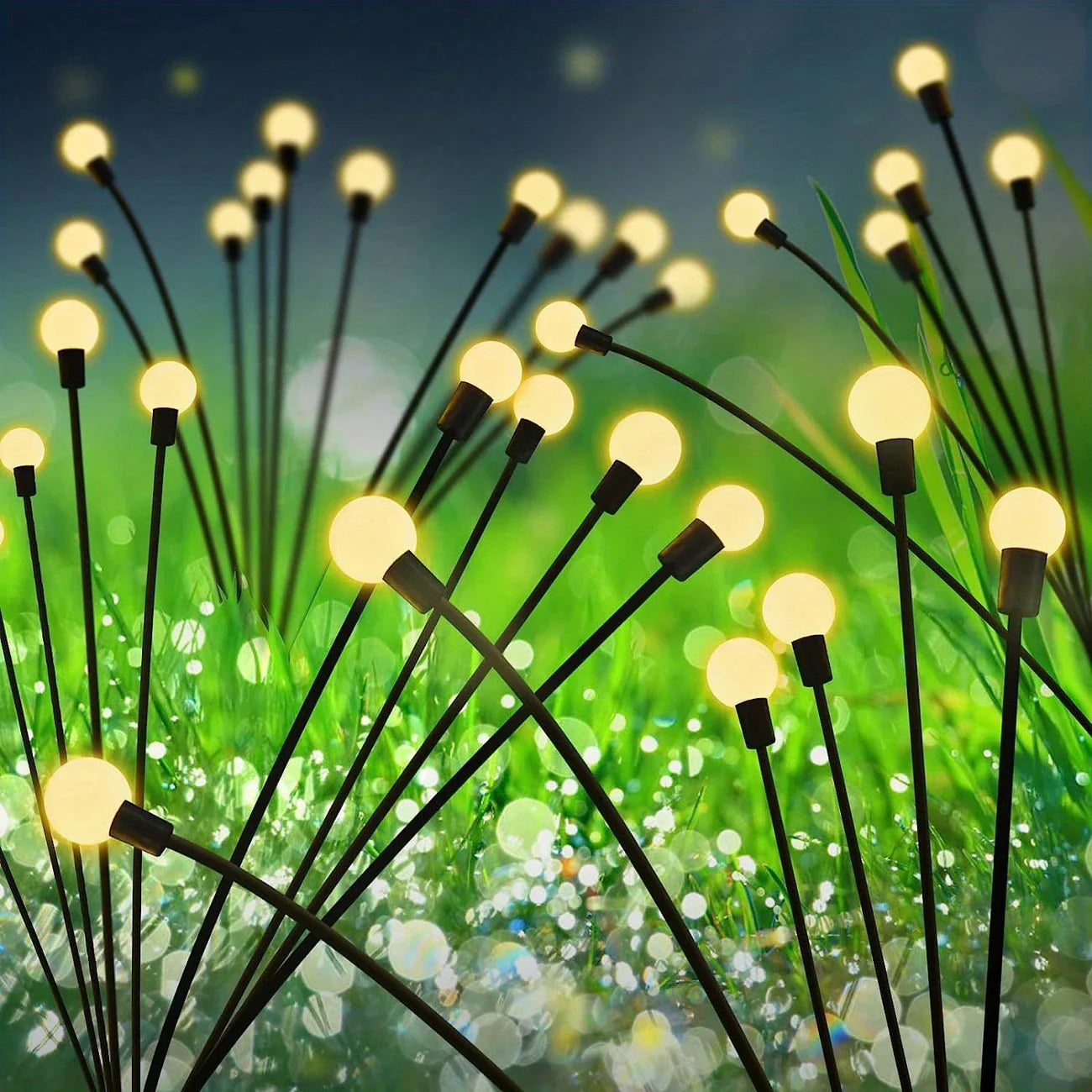 Led Solar Garden Light With Flexible Light Spheres - Waterproof Decorative Light For Flower Beds And Paths