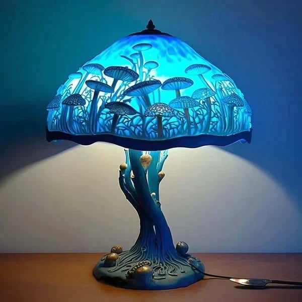 Charming Table Lamp With Stained Glass