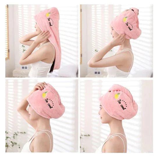 Microfibre Hair Towel with Adjustable Fastener
