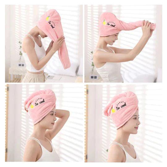Microfibre Hair Towel with Adjustable Fastener