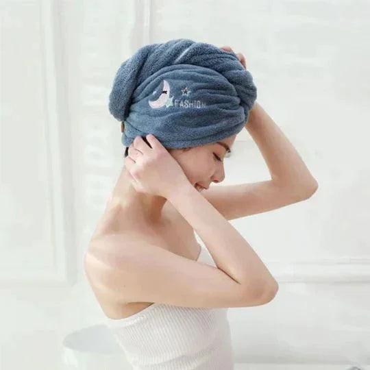 Microfibre Hair Towel with Adjustable Fastener