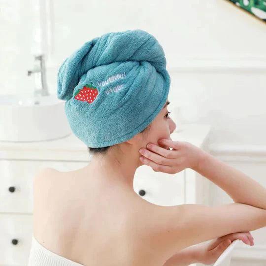 Microfibre Hair Towel with Adjustable Fastener