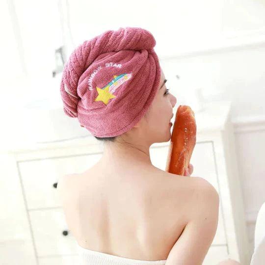 Microfibre Hair Towel with Adjustable Fastener