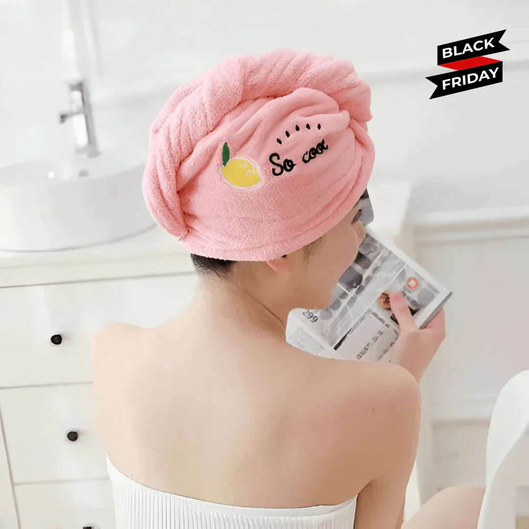 Microfibre Hair Towel with Adjustable Fastener