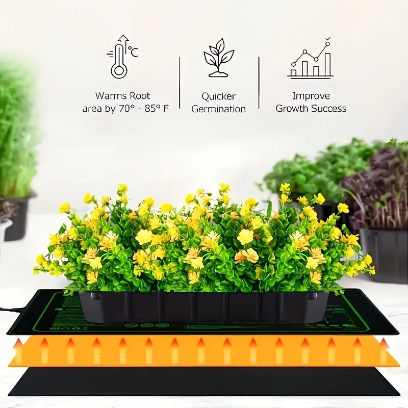 Heating Mat for Plant Seedlings - Temperature Control for Faster Germination and Growth