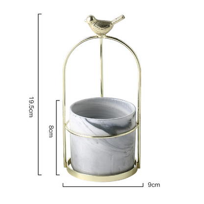 Flower Planters with Bird Design for Stylish Decoration