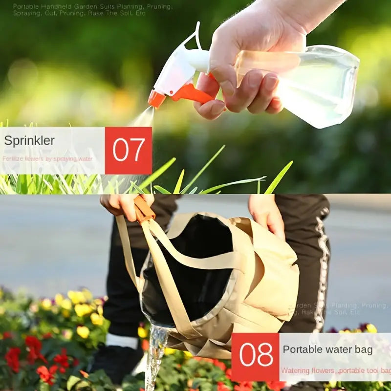 Garden Tool Set with Carry Bag - 10 - Piece Set for Garden Maintenance