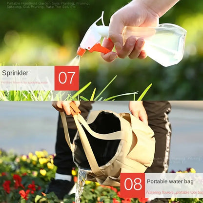 Garden Tool Set with Carry Bag - 10 - Piece Set for Garden Maintenance