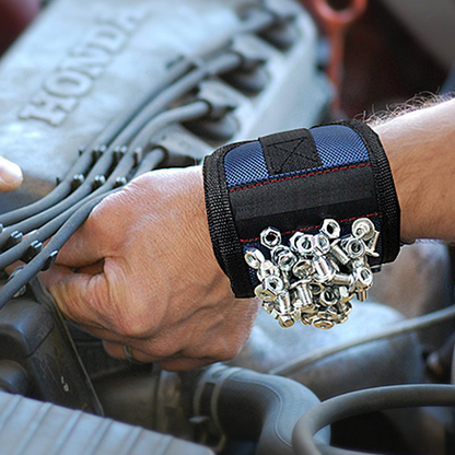 Magnetic Tool Holder Wristband for Screws and Nails