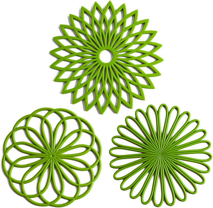 3-piece Silicone Coaster Set Heat-resistant Protective Mats