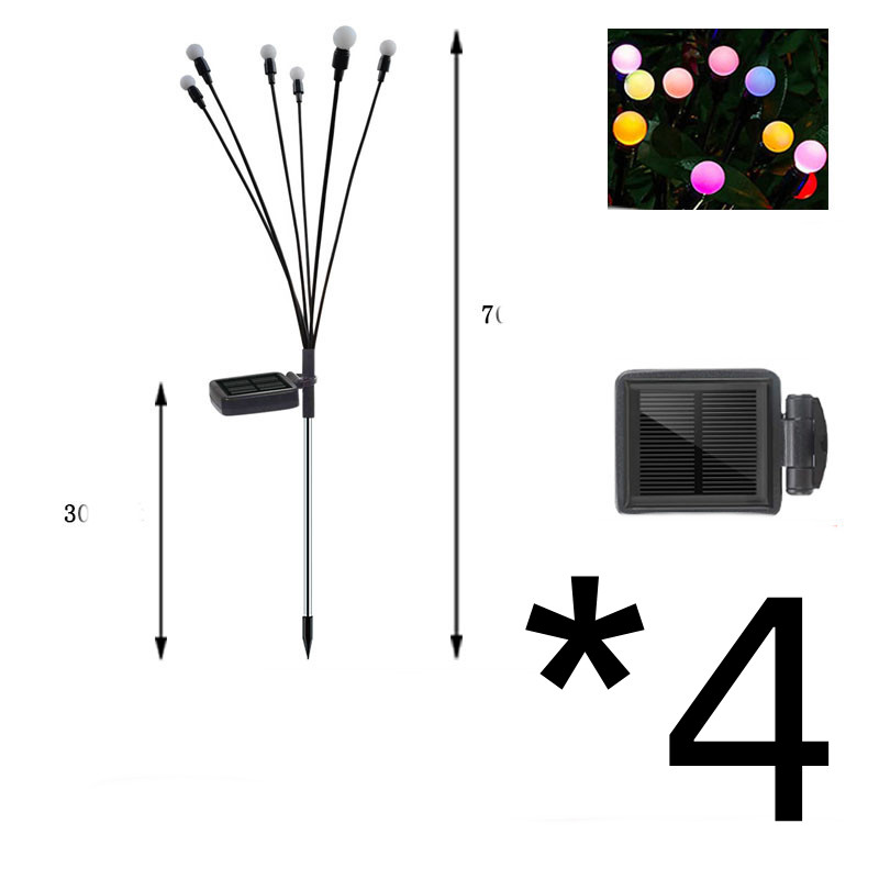 Led Solar Garden Light With Flexible Light Spheres - Waterproof Decorative Light For Flower Beds And Paths