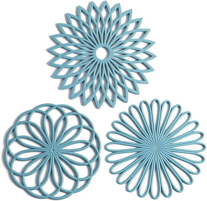 3-piece Silicone Coaster Set Heat-resistant Protective Mats