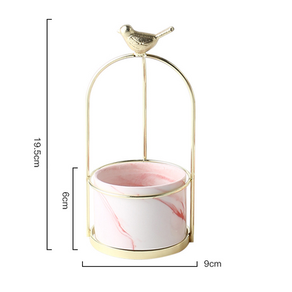 Flower Planters with Bird Design for Stylish Decoration