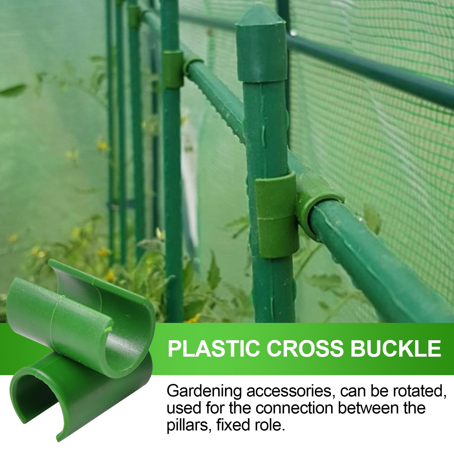 Plant Support Clip for Garden Fences - Practical Clip Holder for Poles and Netting