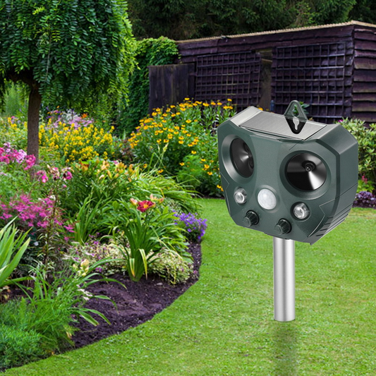 Effective Pest Repellent - Solar Ultrasonic Animal Repellent for Garden