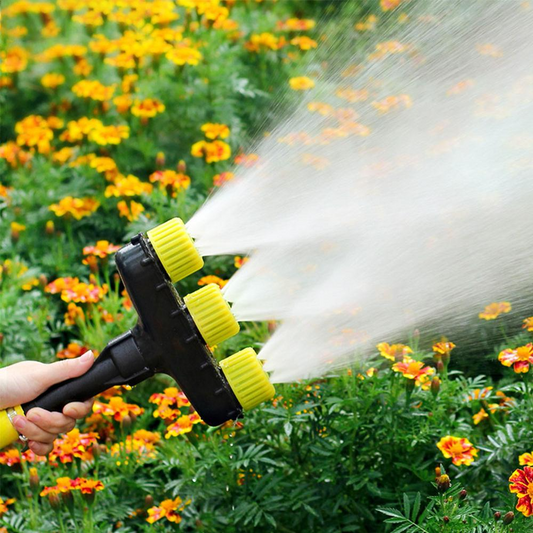 Multifunctional Garden Spray Nozzle with 3 and 5 - Hole Settings - for Watering and Garden Maintenance