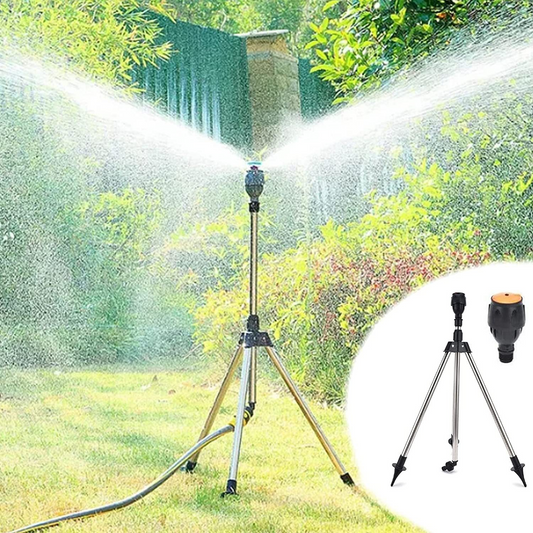 Automatic Rotating Garden Sprinkler with Retractable Tripod for the Garden