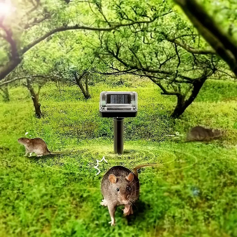 Solar - Powered Snake and Pest Repellent - Ultrasonic Device for the Garden