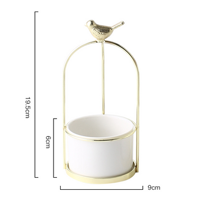Flower Planters with Bird Design for Stylish Decoration