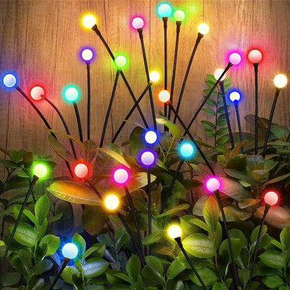 Led Solar Garden Light With Flexible Light Spheres - Waterproof Decorative Light For Flower Beds And Paths