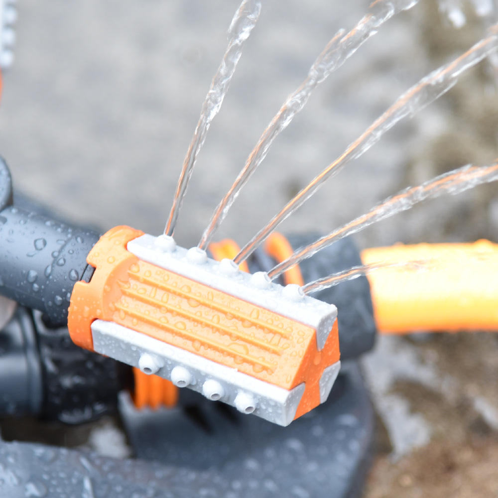 Rotatable Garden Sprinkler with 3 Nozzles - Efficient Irrigation Sprinkler for Lawns and Gardens