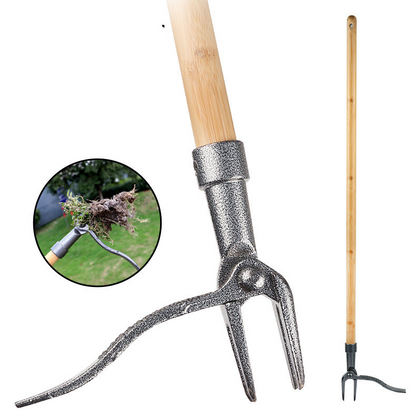 Weed Puller with 4 - Claw Head - Effective Iron Garden Tool for Root Removal